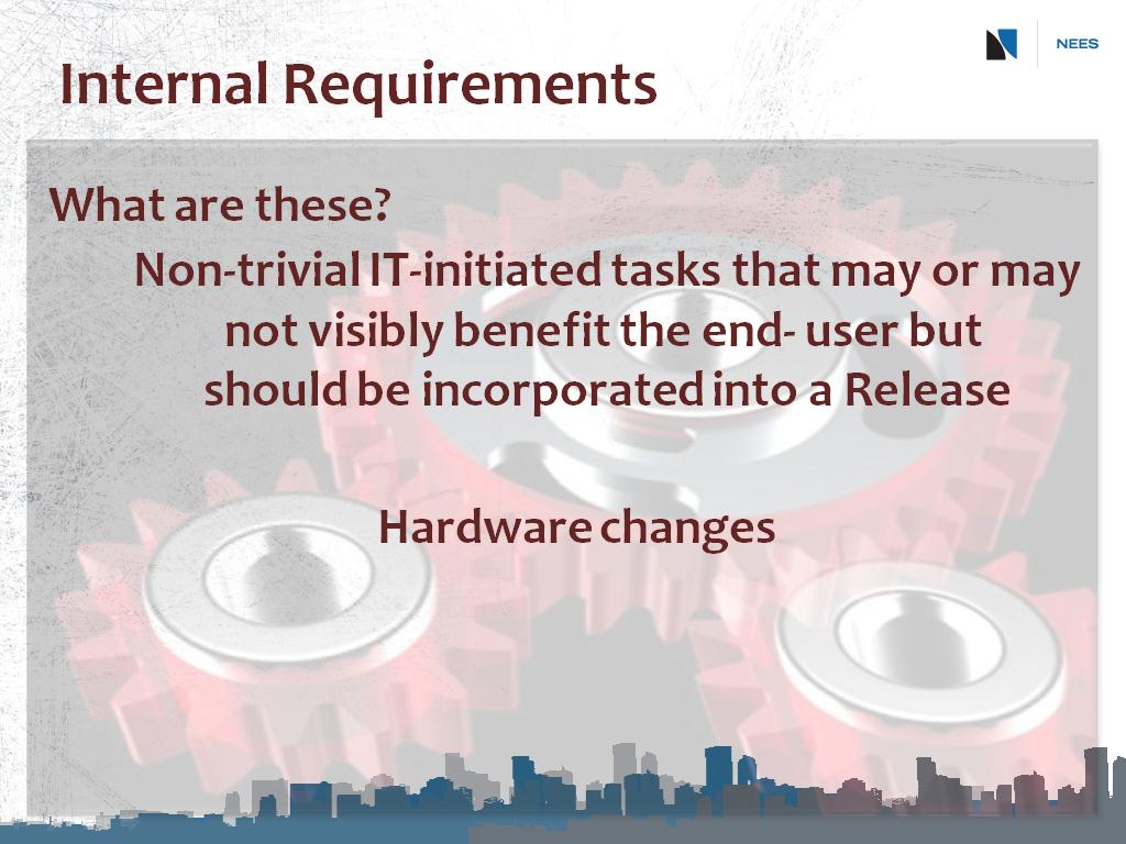 Internal Requirements