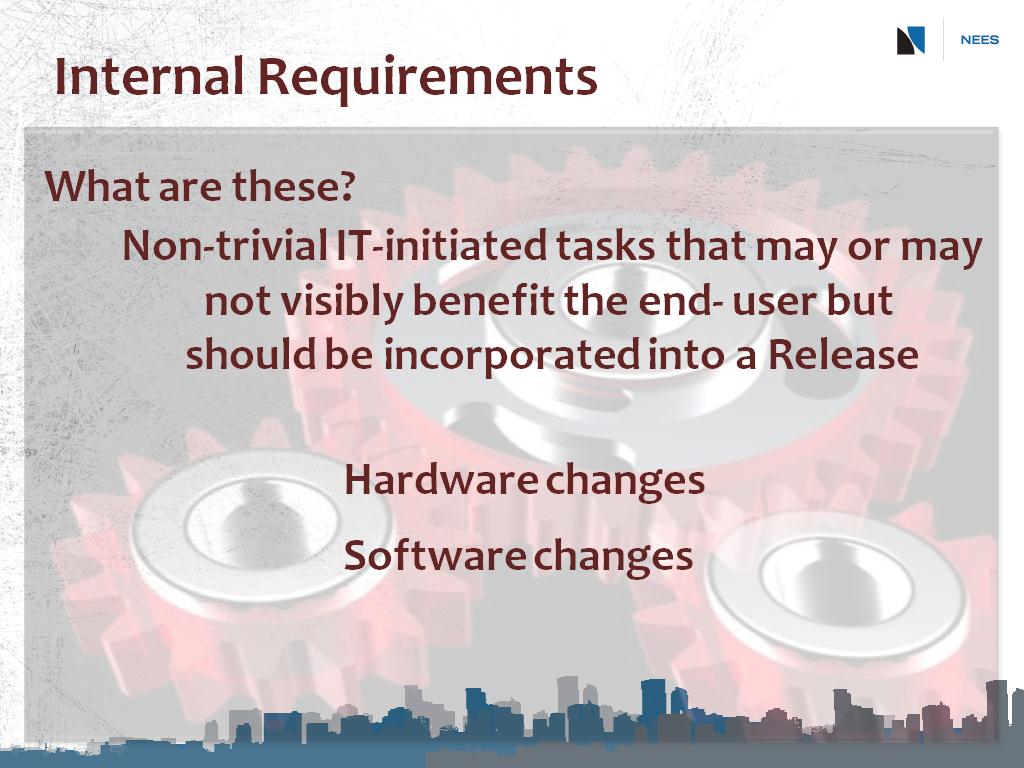 Internal Requirements