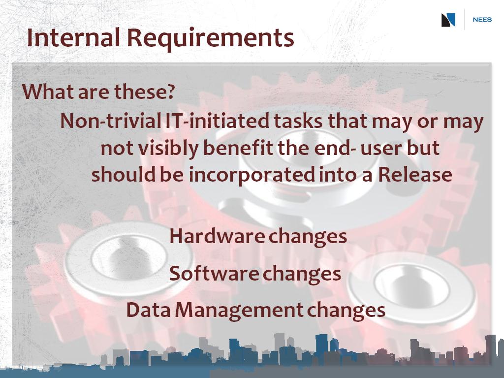 Internal Requirements