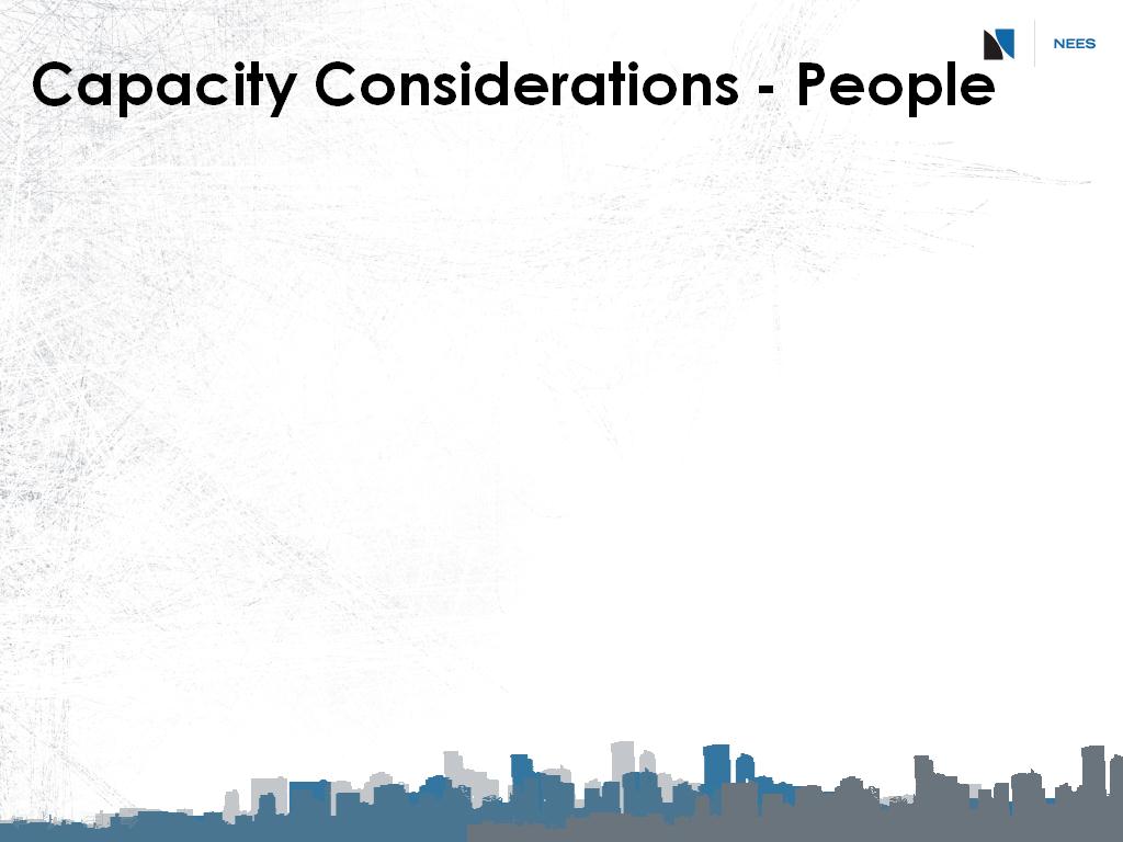 Capacity Considerations - People