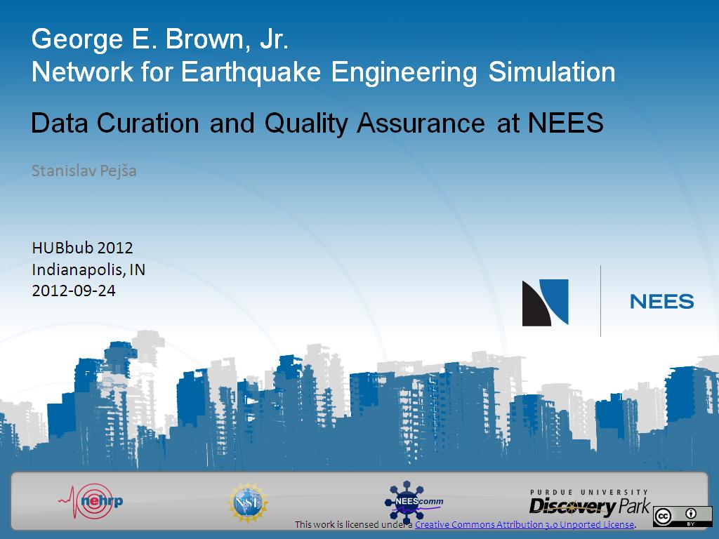 George E. Brown, Jr. Network for Earthquake Engineering Simulation