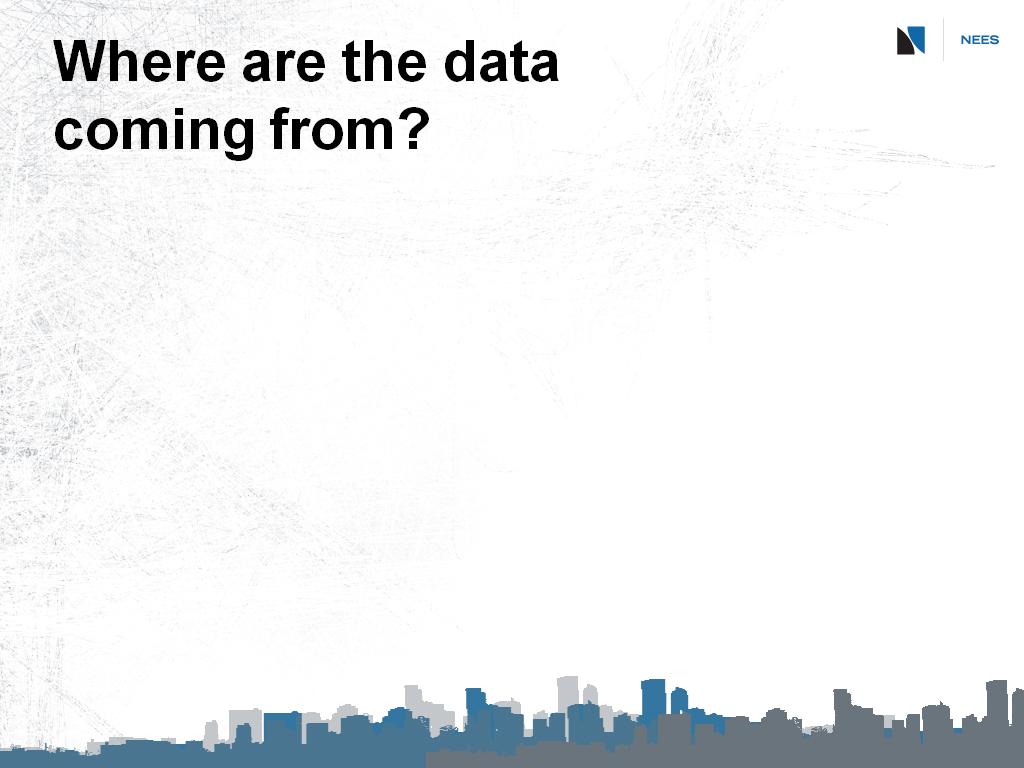 Where are the data coming from?