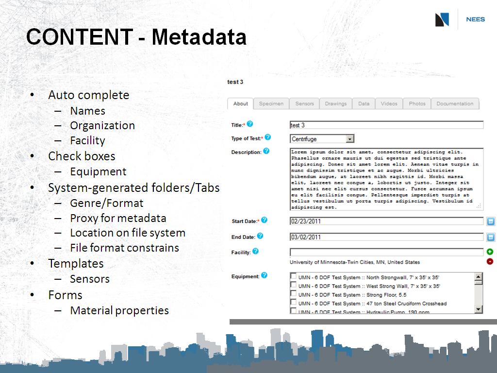 CONTENT - Metadata