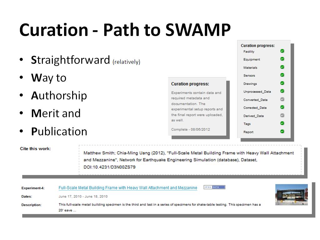 Curation - Path to SWAMP