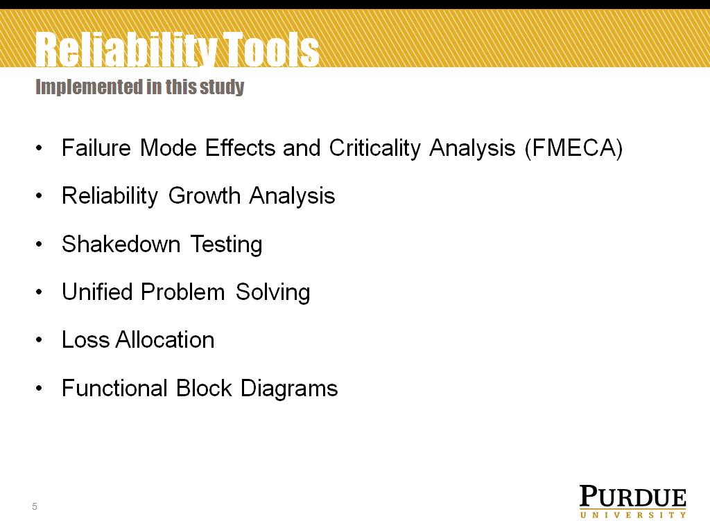 Reliability Tools