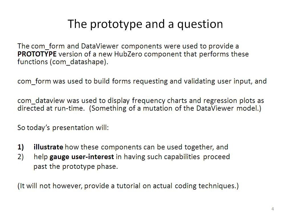 The prototype and a question