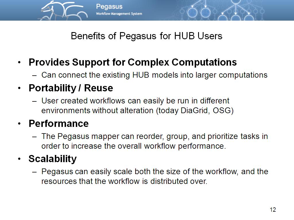 Benefits of Pegasus for HUB Users