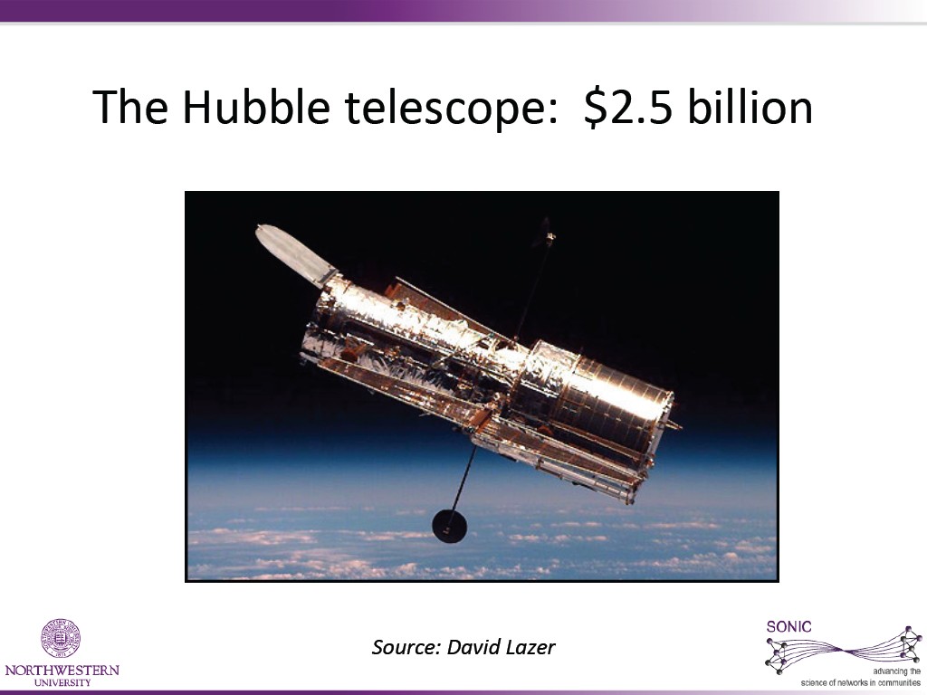 The  Hubble  telesCope:    $2.5  billion