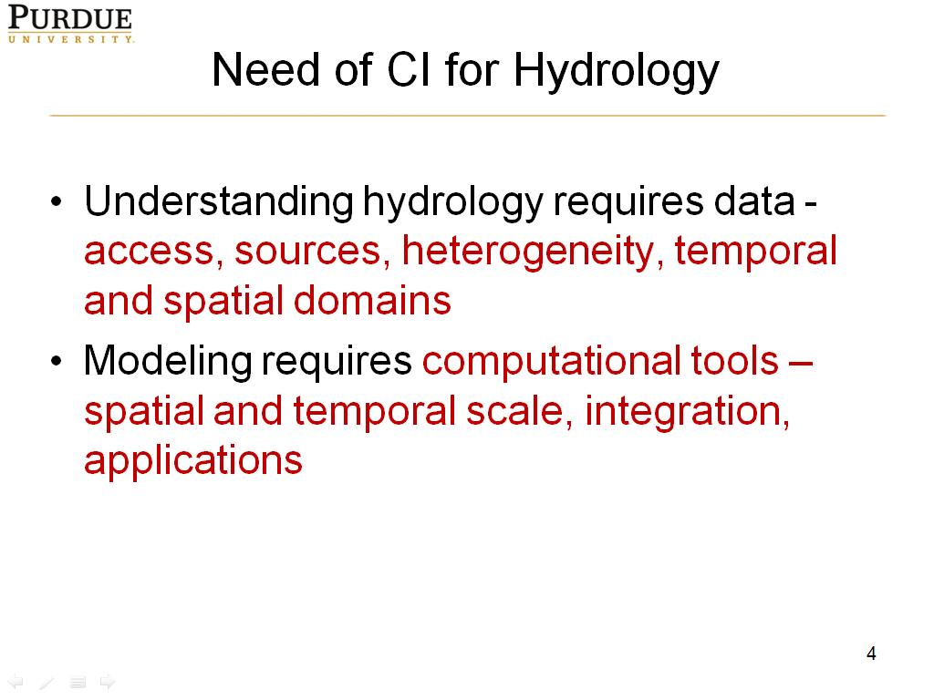 Need of CI for Hydrology