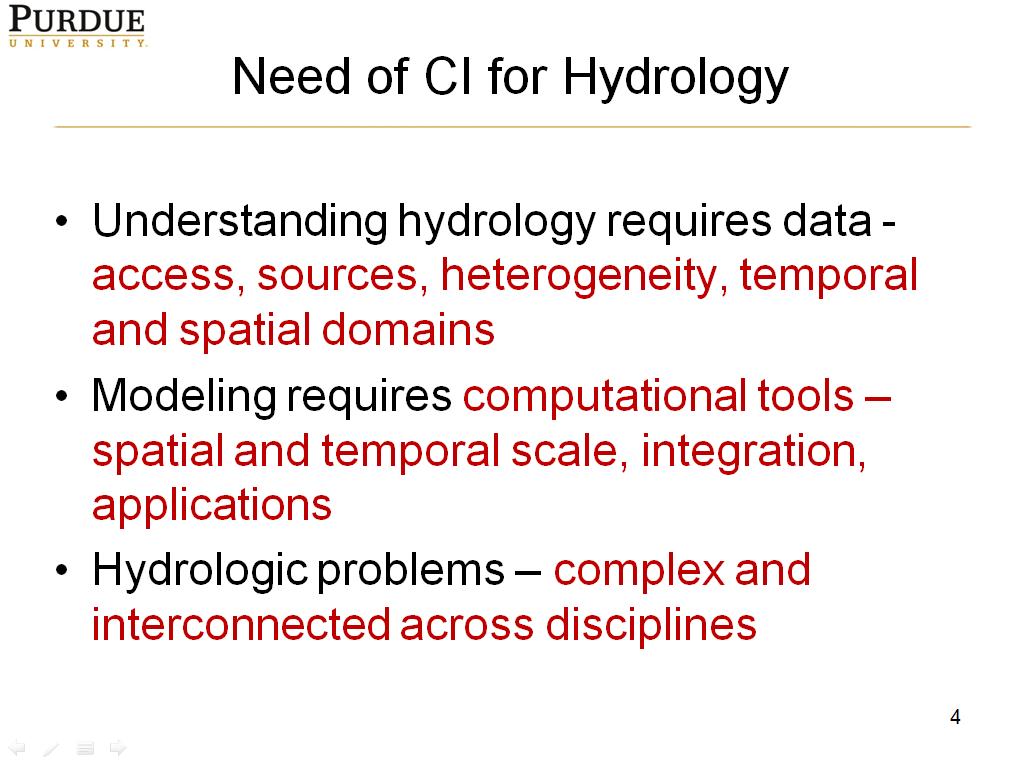 Need of CI for Hydrology