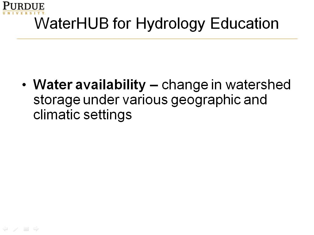 WaterHUB for Hydrology Education