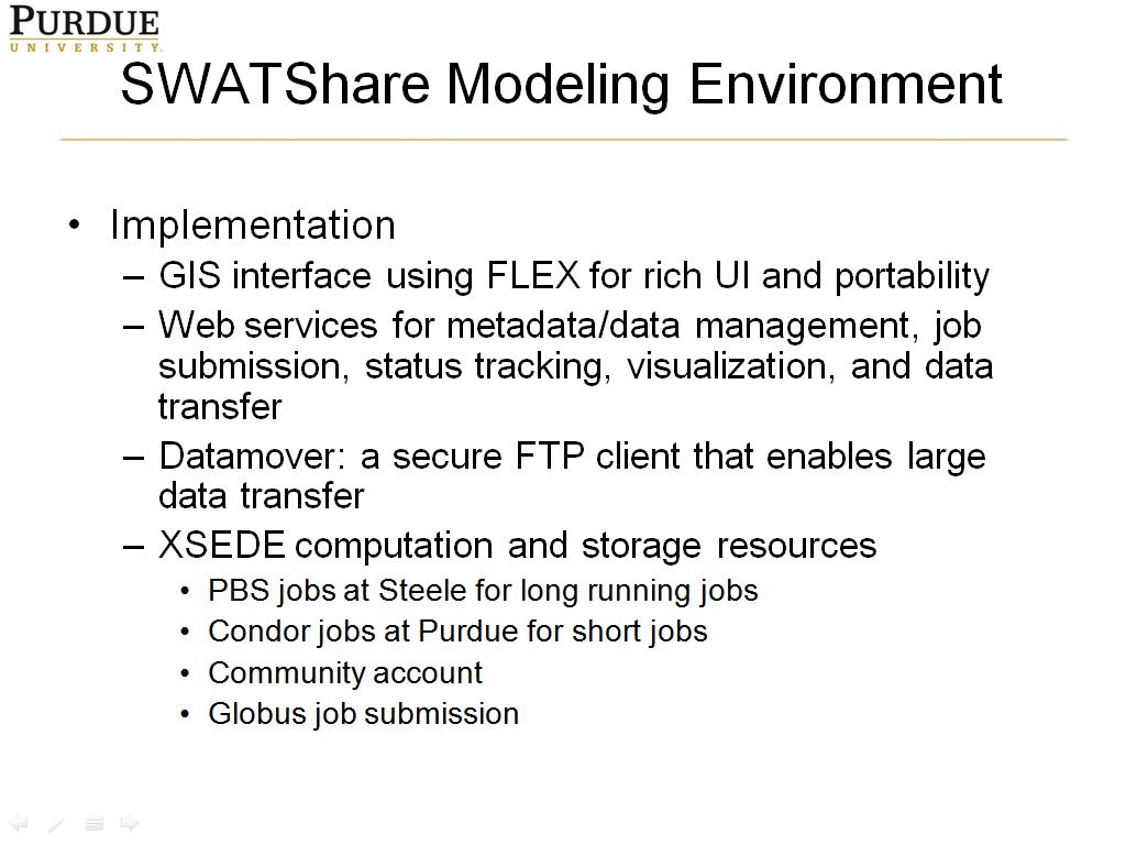 SWATShare Modeling Environment