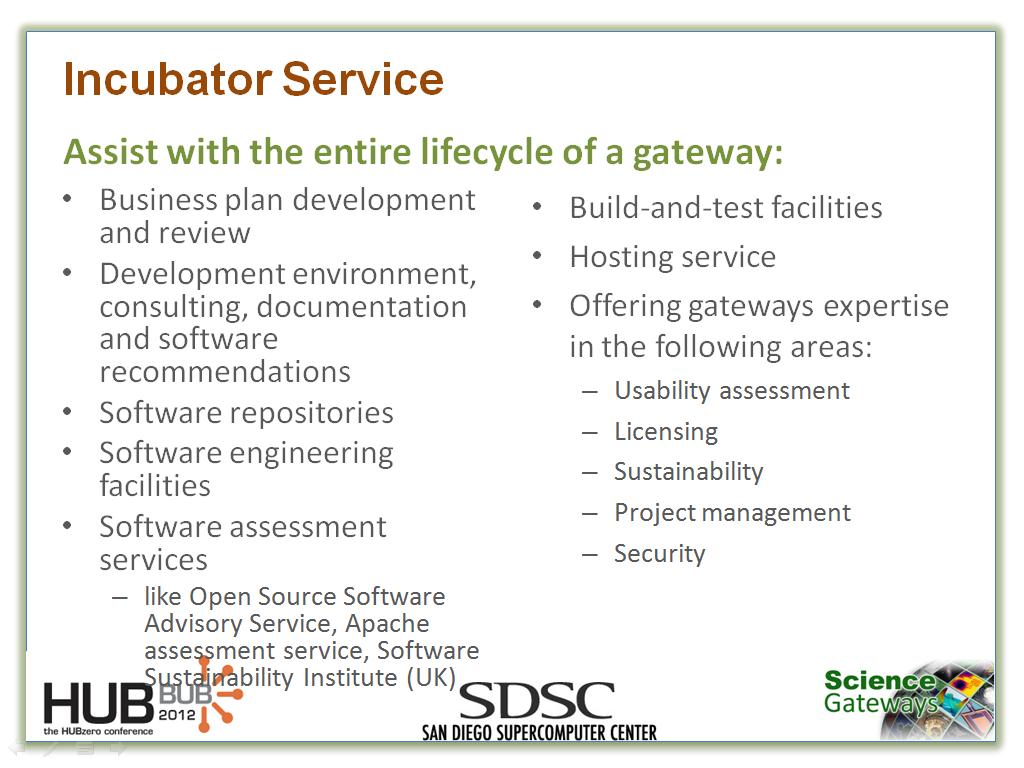 Incubator Service