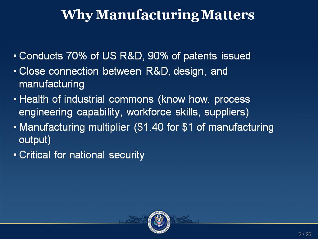 Why Manufacturing Matters