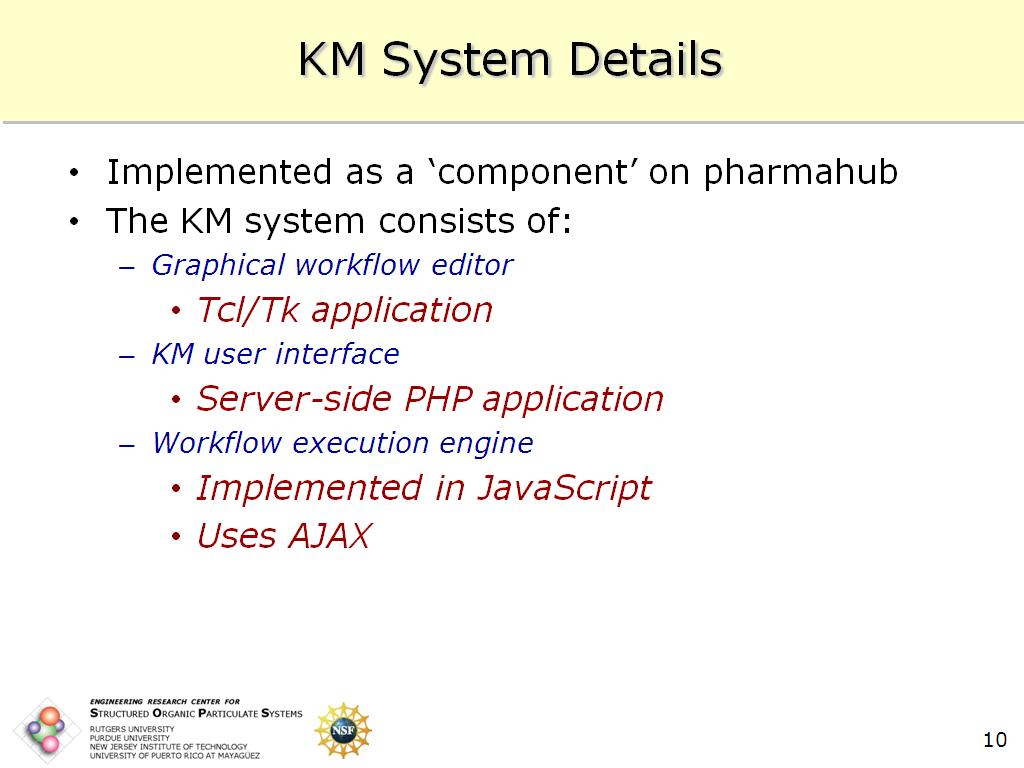KM System Details
