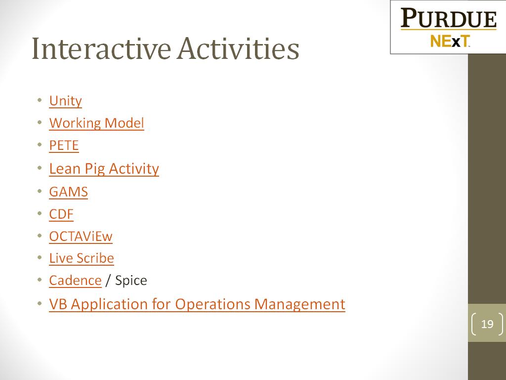 Interactive Activities