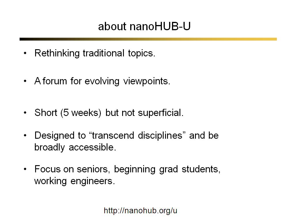 about nanoHUB-U