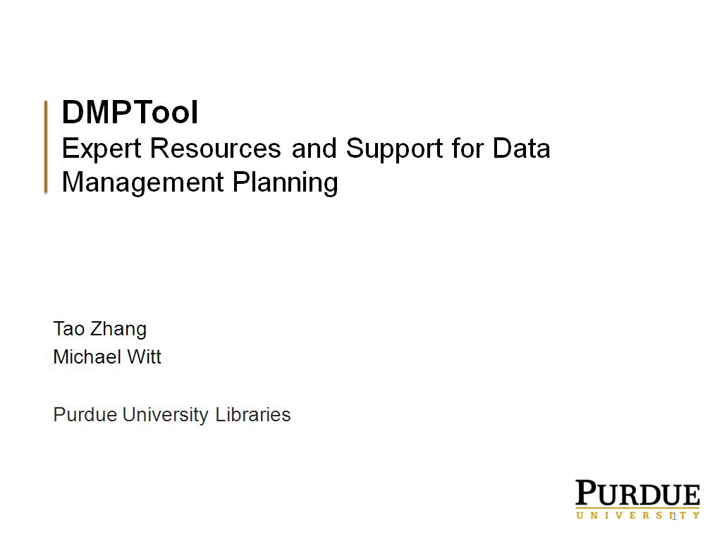 DMPTool Expert Resources and Support for Data Management Planning
