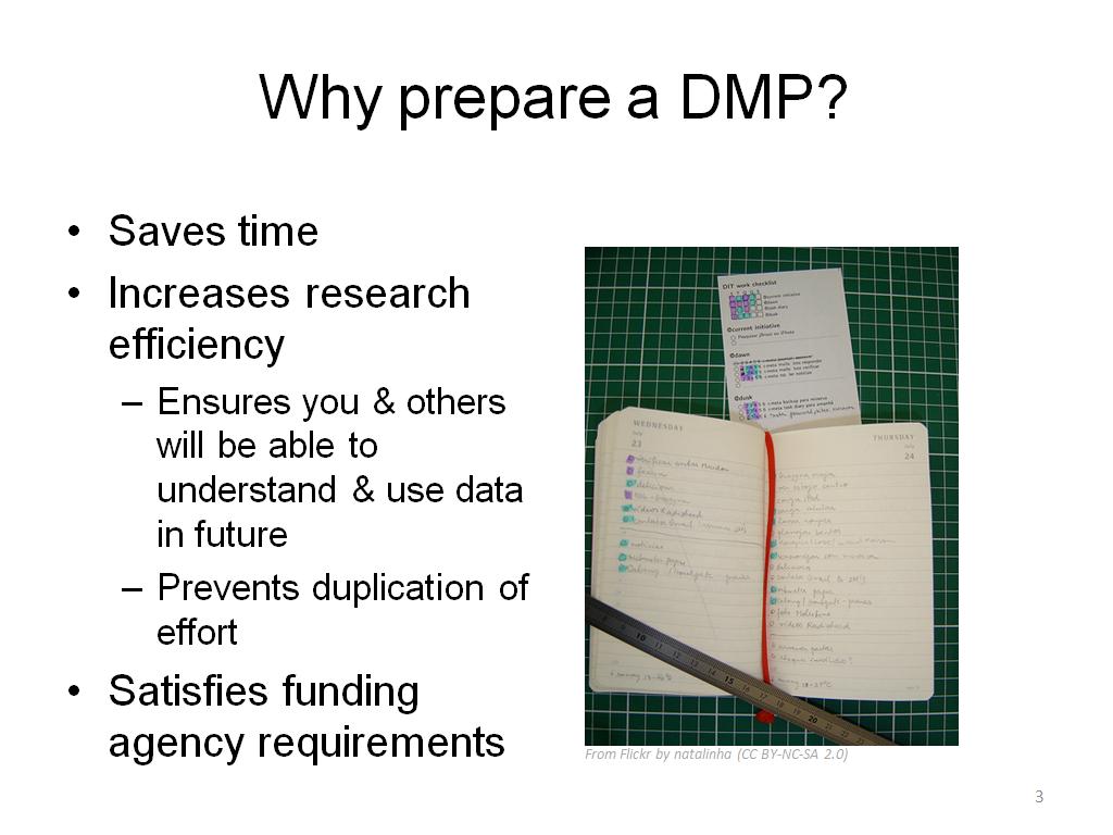 Why prepare a DMP?