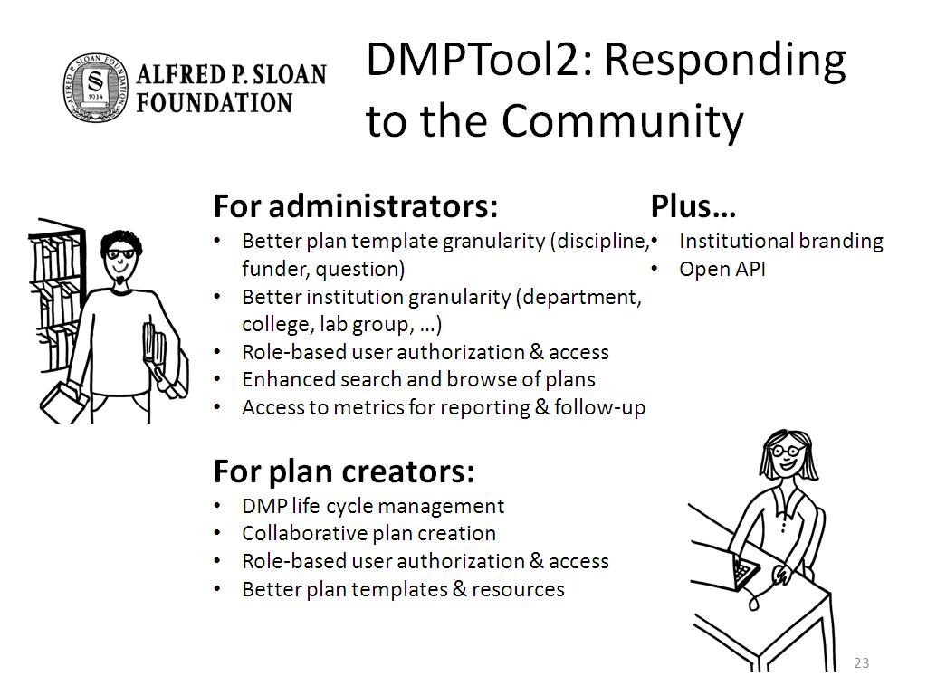 DMPTool2: Responding to the Community