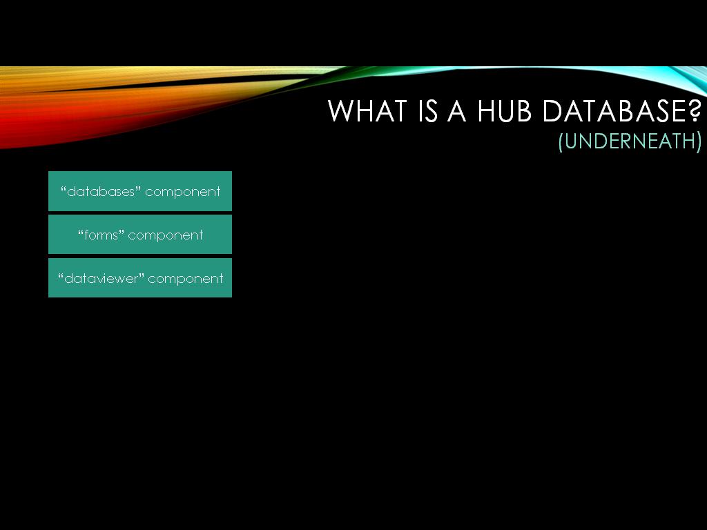 What is a HUB database? (underneath)