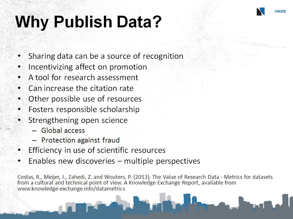 Why Publish Data?