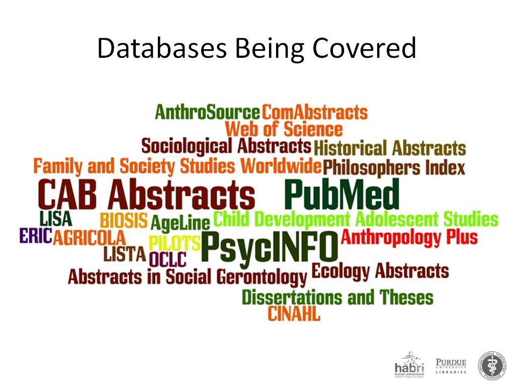 Databases Being Covered