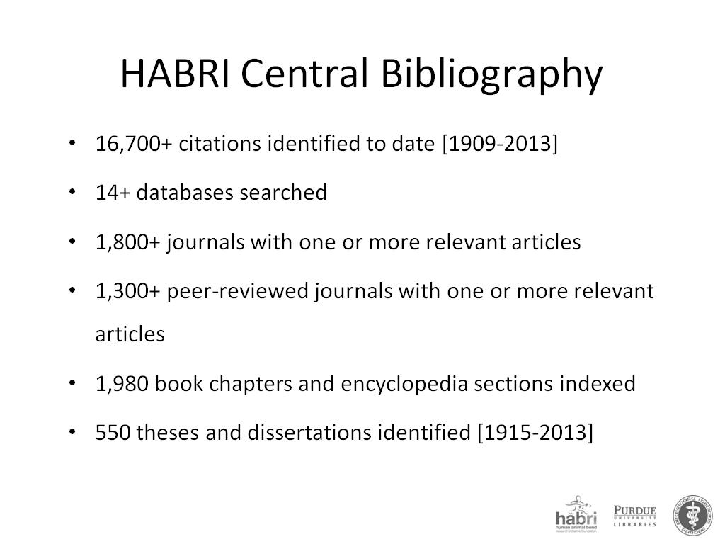 HABRI Central Bibliography