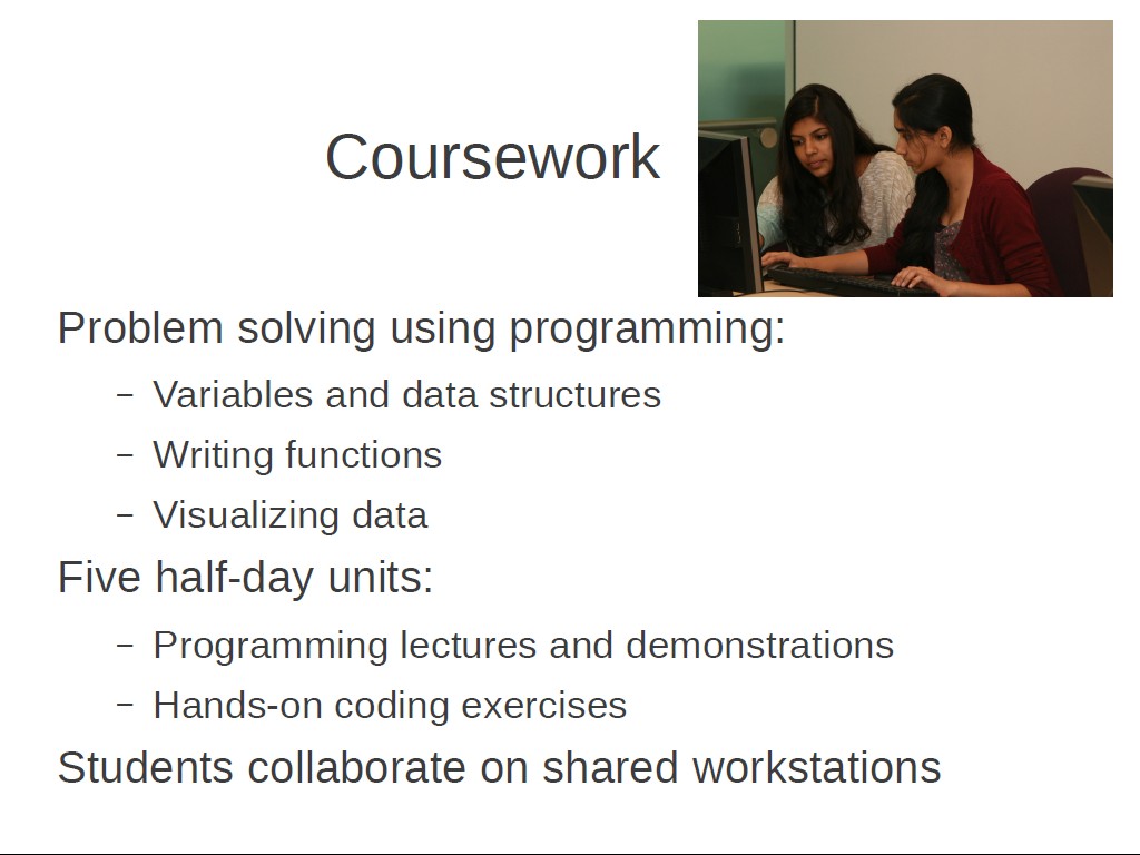 Coursework Problem solving using programming: