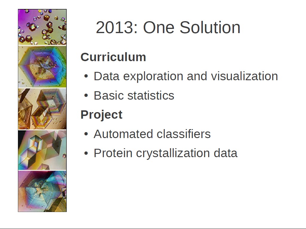 2013: One Solution Curriculum