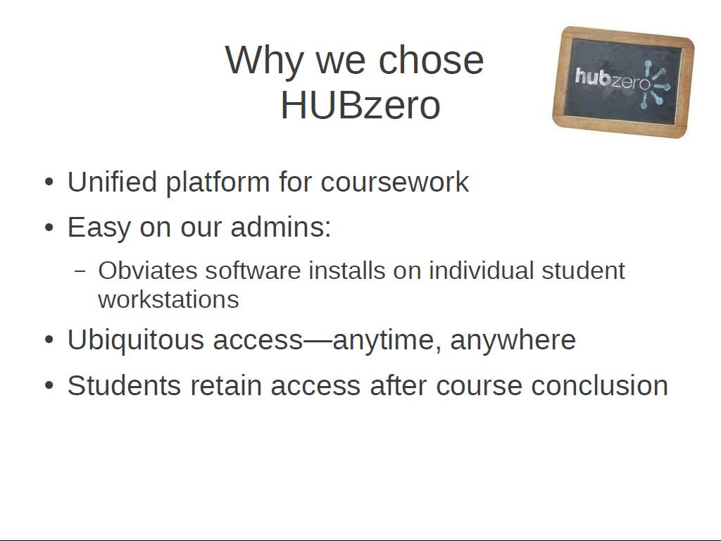 Why we chose HUBzero