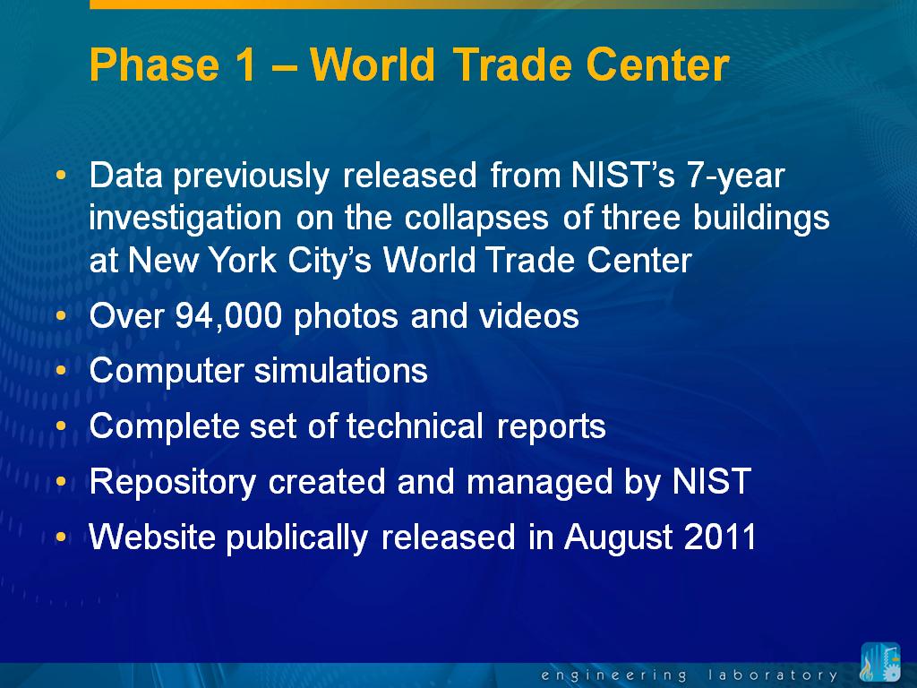 Phase 1 – World Trade Center
