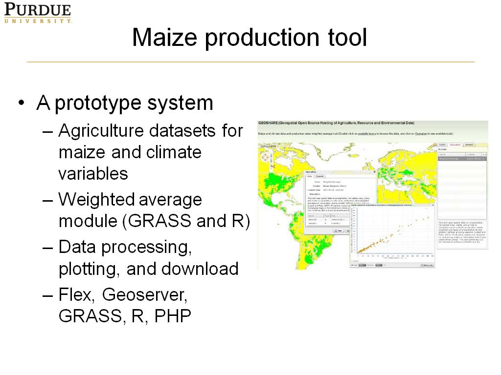 Maize production tool