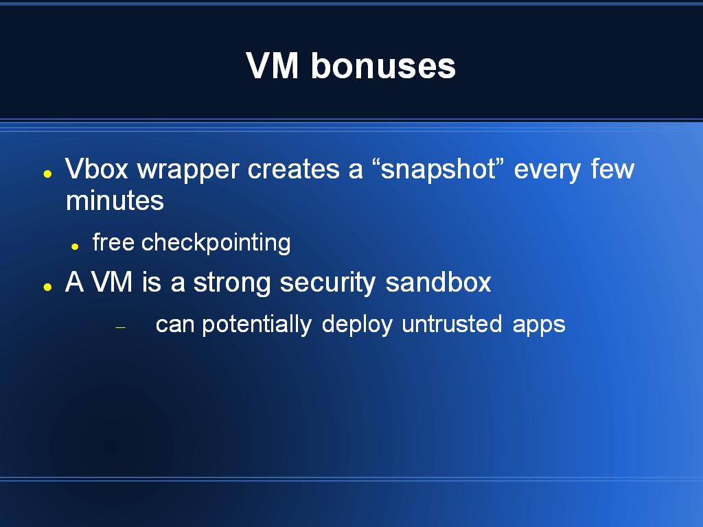 VM bonuses