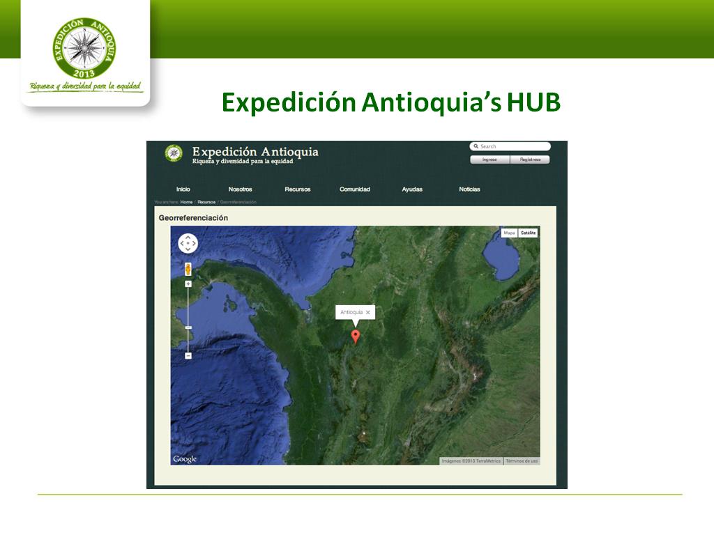 Expedición Antioquia's HUB