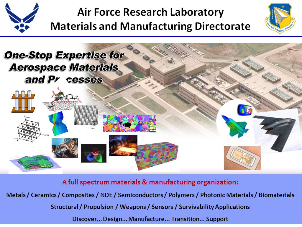 Air Force Research Laboratory Materials and Manufacturing Directorate