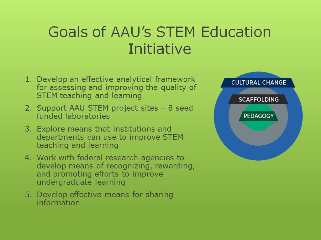 Goals of AAU's STEM Education Initiative