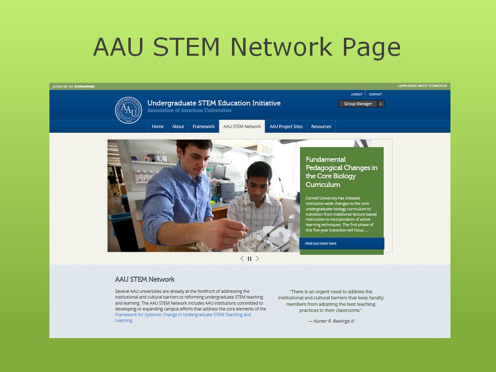 AAU STEM Network Page