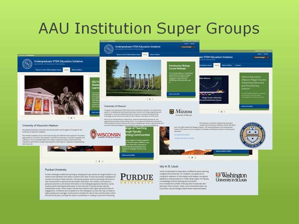 AAU Institution Super Groups