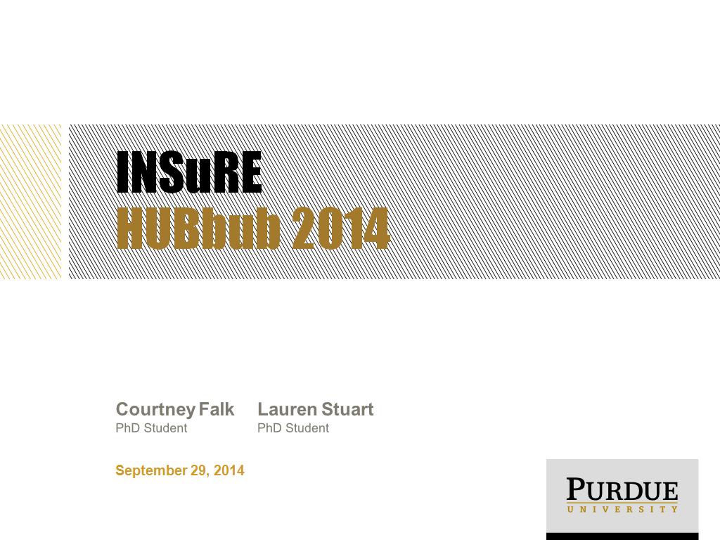 INSuRE HUBbub 2014