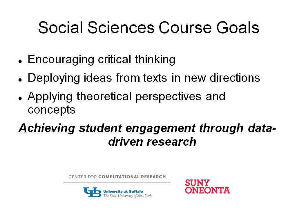 Social Sciences Course Goals