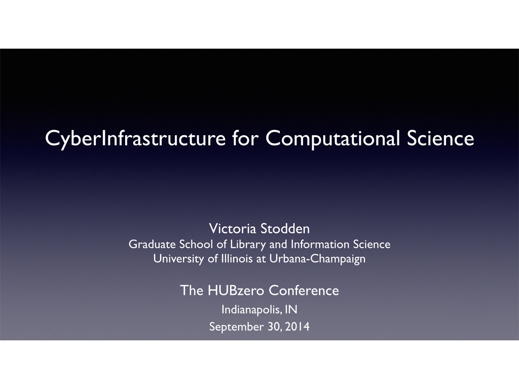 CyberInfrastructure for Computational Science