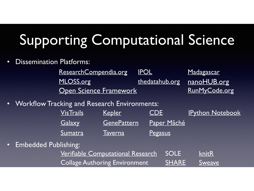 Supporting Computational Science