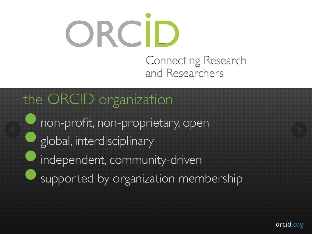 the ORCID organization