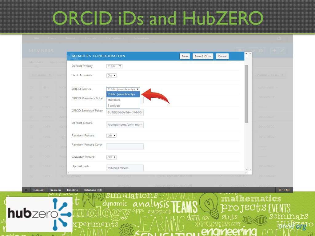 ORCID iDs and HubZERO