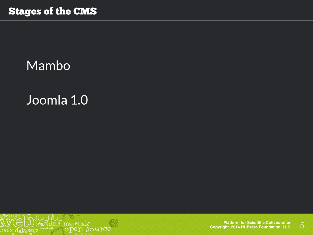 Stages of the CMS