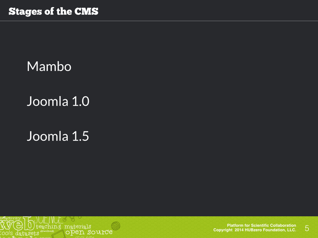 Stages of the CMS