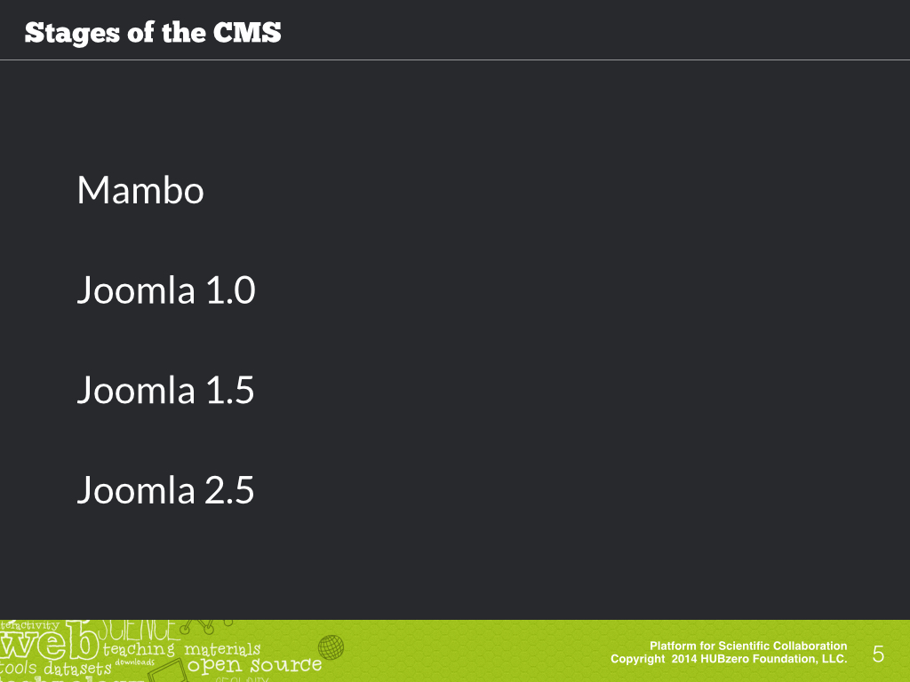 Stages of the CMS