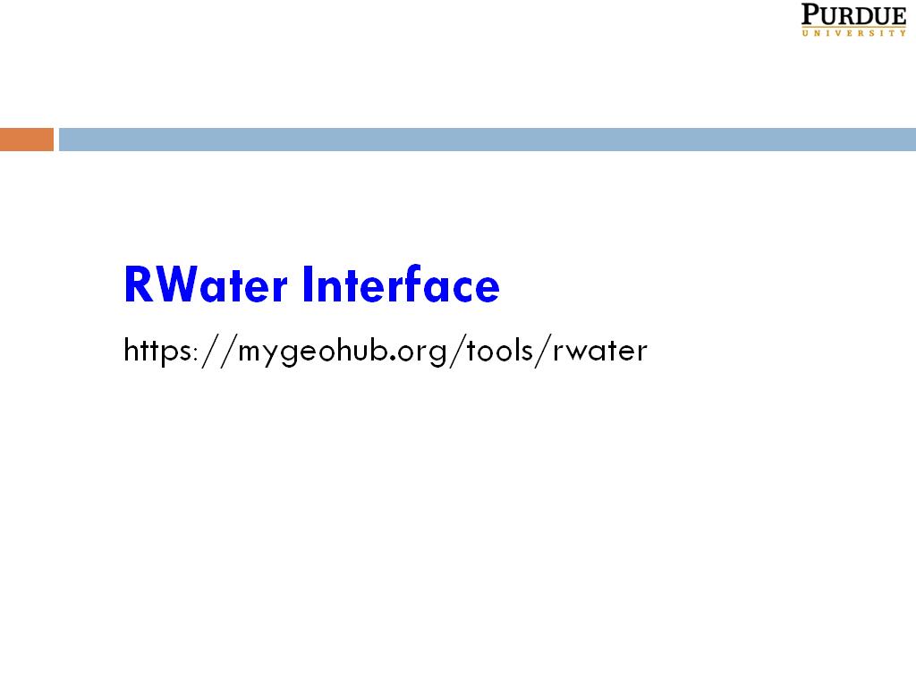 RWater Interface