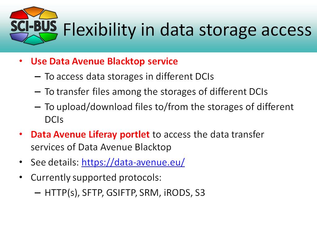 Flexibility in data storage access
